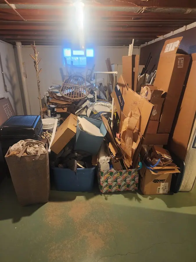 Roll-off dumpster container at job site for 4 Yard Dumpster Rental in Saltillo